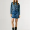 Minirock aus Denim in Regular-Fit