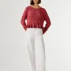 Mouliné-Pullover mit Rundhalsausschnitt Mouliné-Pullover mit Rundhalsausschnitt