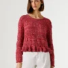 Mouliné-Pullover mit Rundhalsausschnitt Mouliné-Pullover mit Rundhalsausschnitt