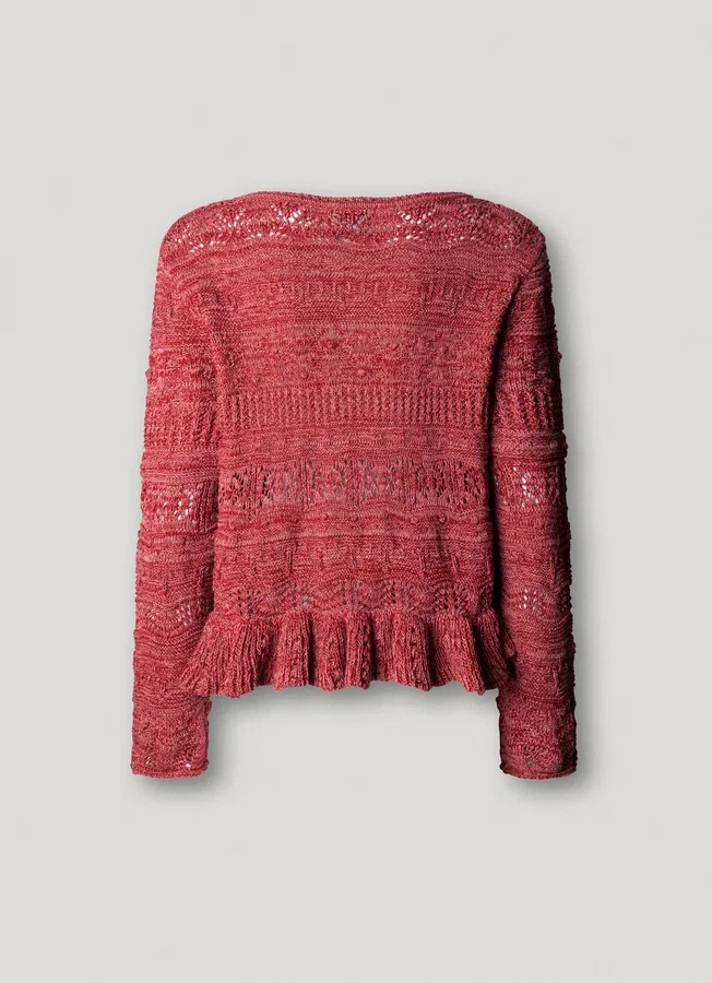 Mouliné-Pullover mit Rundhalsausschnitt Mouliné-Pullover mit Rundhalsausschnitt