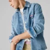 Overshirt aus Denim in lockerer Passform