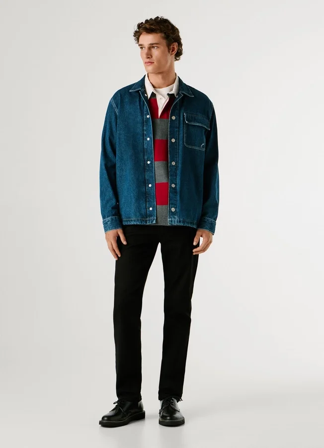 Overshirt aus Denim in lockerer Passform Overshirt aus Denim in lockerer Passform