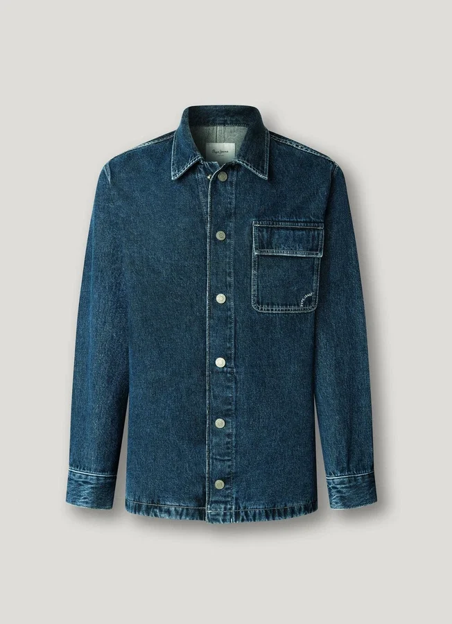 Overshirt aus Denim in lockerer Passform Overshirt aus Denim in lockerer Passform