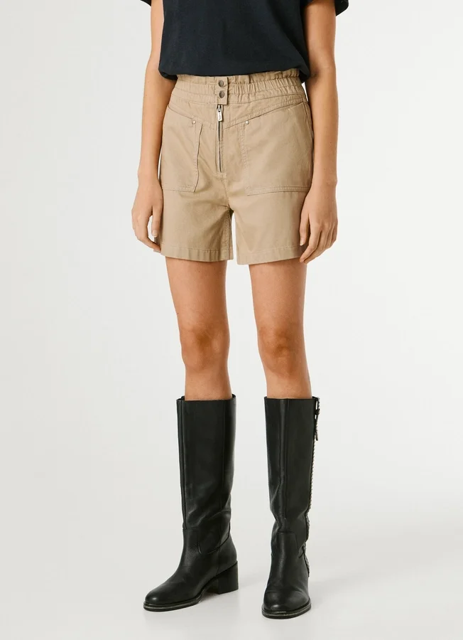 Paperbag-Shorts aus Twill Paperbag-Shorts aus Twill