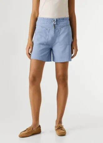 Paperbag-Shorts aus Twill