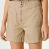 Paperbag-Shorts aus Twill Paperbag-Shorts aus Twill