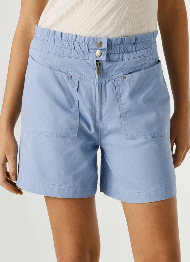 Paperbag-Shorts aus Twill Paperbag-Shorts aus Twill