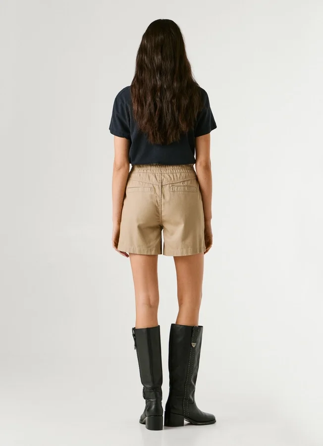 Paperbag-Shorts aus Twill Paperbag-Shorts aus Twill