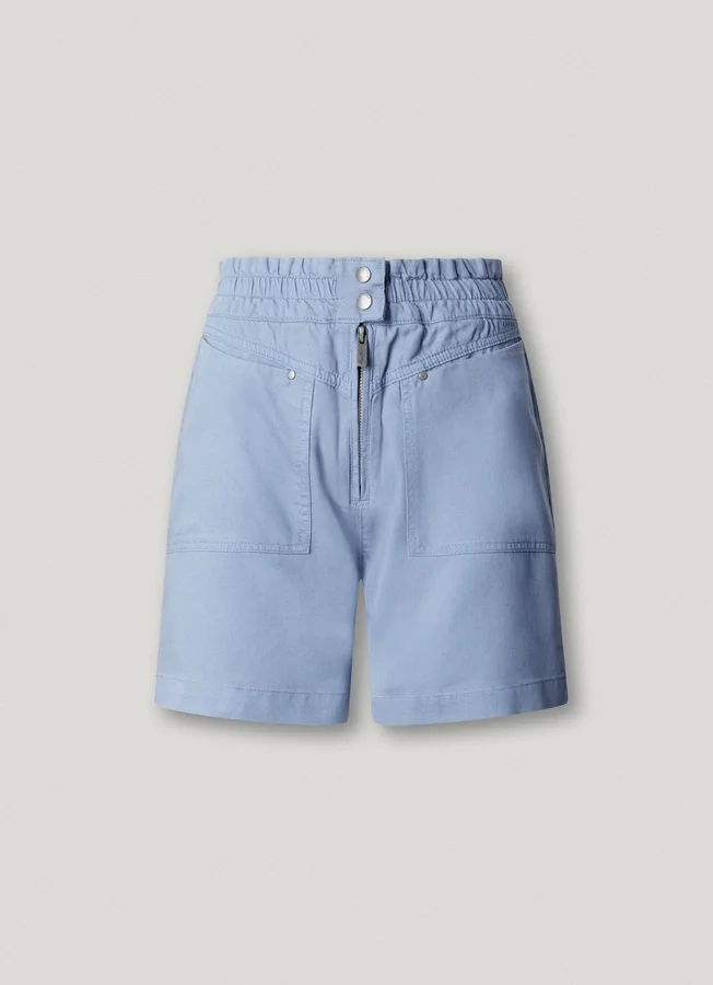 Paperbag-Shorts aus Twill Paperbag-Shorts aus Twill