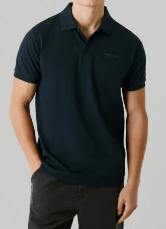 Piqué-Polo mit Aufdruck auf der Rückseite