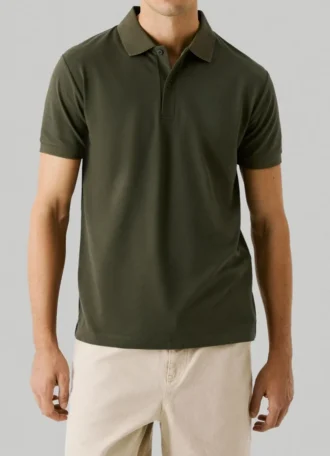 Piqué-Polo mit Aufdruck auf der Rückseite