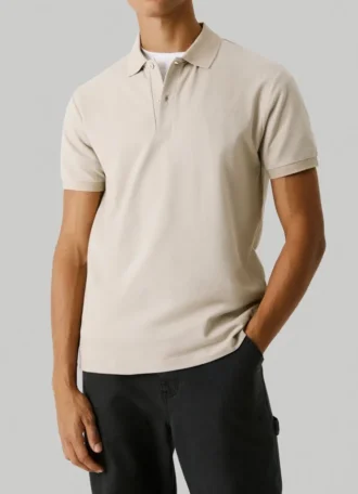 Piqué-Polo mit Aufdruck auf der Rückseite