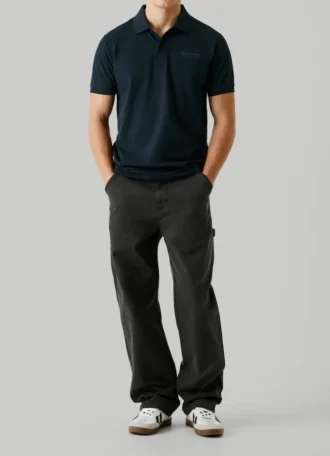 Piqué-Polo mit Aufdruck auf der Rückseite