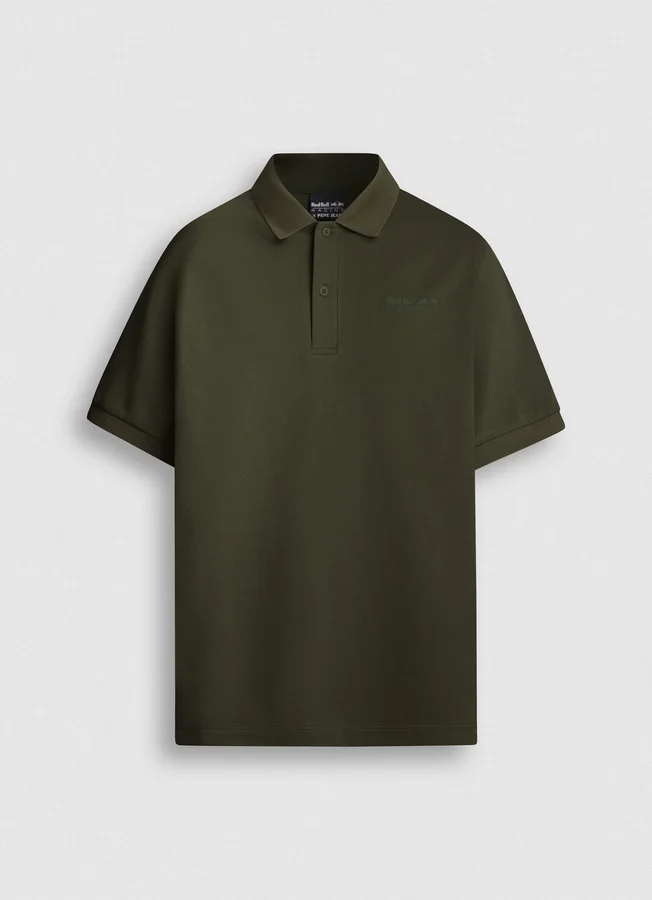 Piqué-Polo mit Aufdruck auf der Rückseite Piqué-Polo mit Aufdruck auf der Rückseite