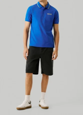 Piqué-Poloshirt mit aufgedrucktem Logo