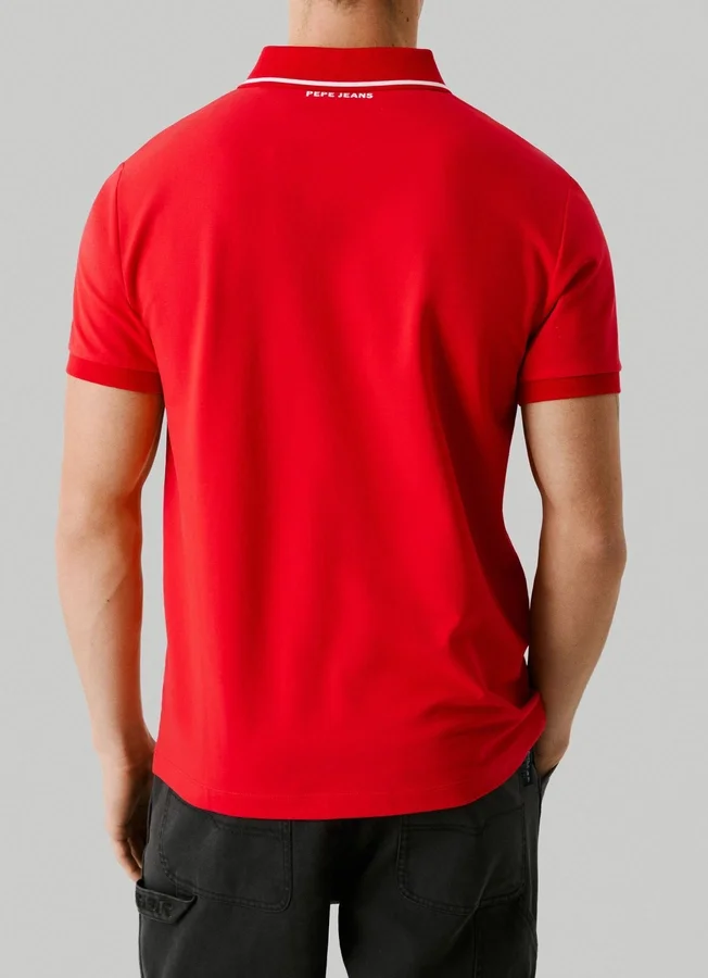 Piqué-Poloshirt mit aufgedrucktem Logo Piqué-Poloshirt mit aufgedrucktem Logo