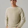 Piqué-Pullover mit Rundhalsausschnitt