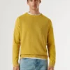 Piqué-Pullover mit Rundhalsausschnitt