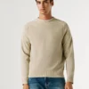 Piqué-Pullover mit Rundhalsausschnitt