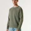 Piqué-Pullover mit Rundhalsausschnitt