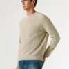 Piqué-Pullover mit Rundhalsausschnitt