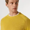 Piqué-Pullover mit Rundhalsausschnitt