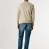 Piqué-Pullover mit Rundhalsausschnitt
