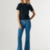Pointelle-T-Shirt mit gesticktem Logo Pointelle-T-Shirt mit gesticktem Logo
