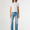 Pointelle-T-Shirt mit gesticktem Logo Pointelle-T-Shirt mit gesticktem Logo