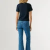 Pointelle-T-Shirt mit gesticktem Logo Pointelle-T-Shirt mit gesticktem Logo