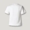 Pointelle-T-Shirt mit gesticktem Logo Pointelle-T-Shirt mit gesticktem Logo