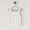 Pointelle-Top mit gestickten Blumen Pointelle-Top mit gestickten Blumen