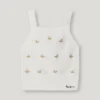 Pointelle-Top mit gestickten Blumen Pointelle-Top mit gestickten Blumen