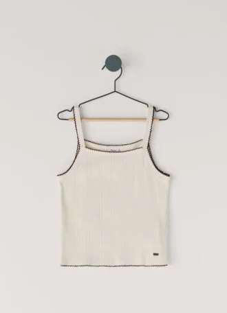Pointelle-Träger-Top