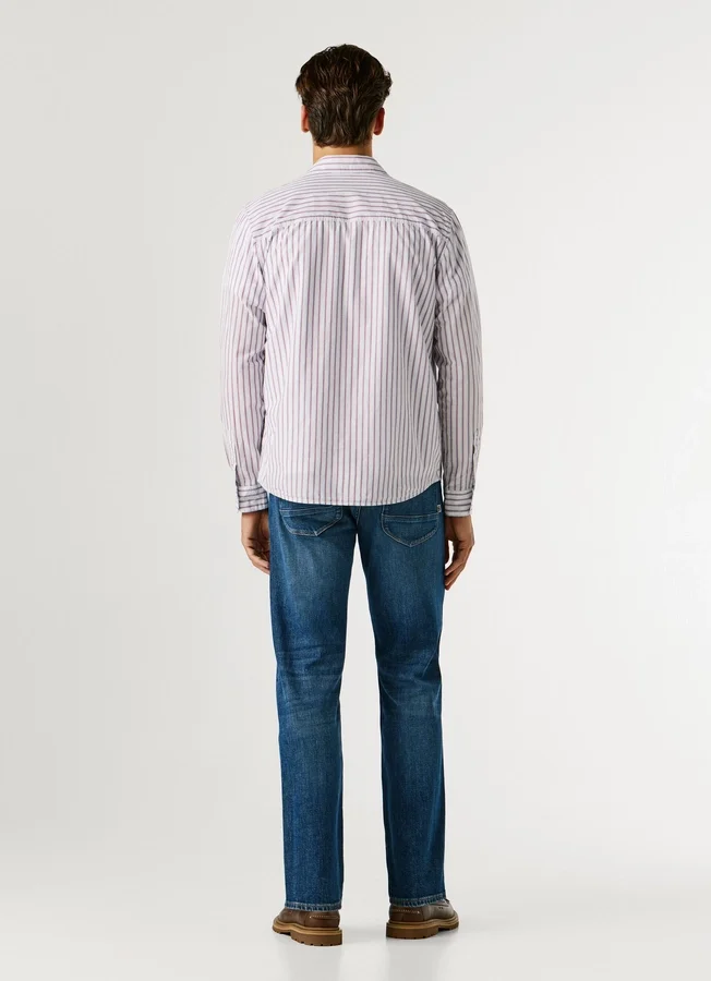 Popeline-Hemd mit Streifen in Regular Fit Popeline-Hemd mit Streifen in Regular Fit