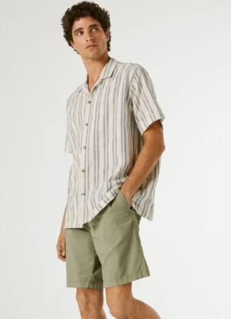Popeline-Shorts in lockerer Passform