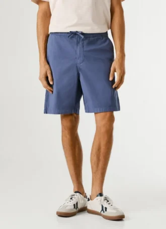 Popeline-Shorts in lockerer Passform