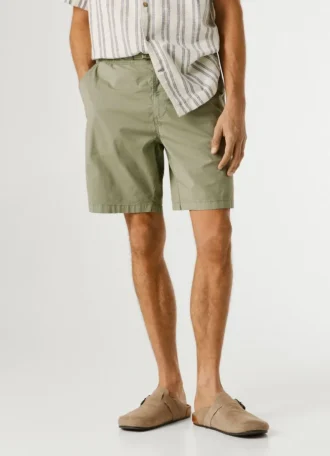 Popeline-Shorts in lockerer Passform