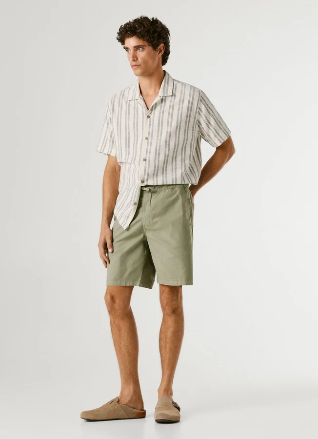 Popeline-Shorts in lockerer Passform Popeline-Shorts in lockerer Passform
