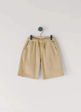 Popeline-Shorts mit verstellbarem Bund