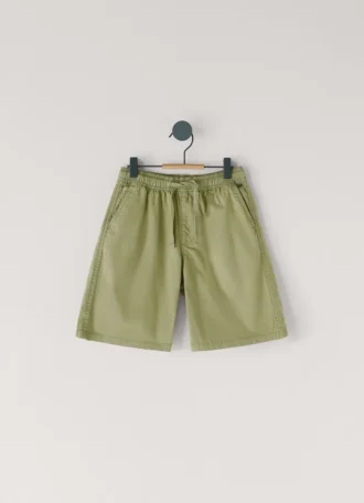 Popeline-Shorts mit verstellbarem Bund