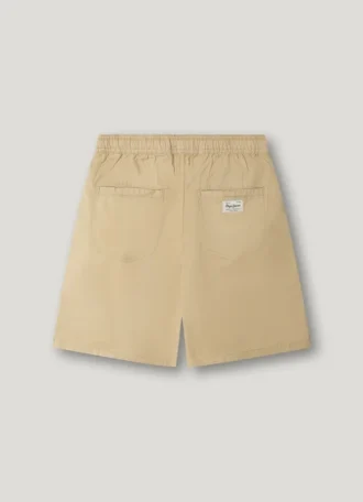 Popeline-Shorts mit verstellbarem Bund