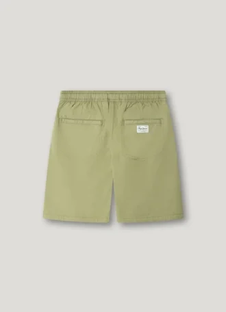 Popeline-Shorts mit verstellbarem Bund