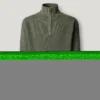 Pullover mit hohem Kragen und halbem Reißverschluss