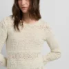 Pullover mit Rundhalsausschnitt aus Mouliné