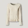 Pullover mit Rundhalsausschnitt aus Mouliné