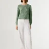 Pullover mit Rundhalsausschnitt und Ajourmuster