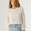 Pullover mit Rundhalsausschnitt und Ajourmuster Pullover mit Rundhalsausschnitt und Ajourmuster