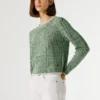 Pullover mit Rundhalsausschnitt und Ajourmuster