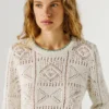 Pullover mit Rundhalsausschnitt und Ajourmuster Pullover mit Rundhalsausschnitt und Ajourmuster